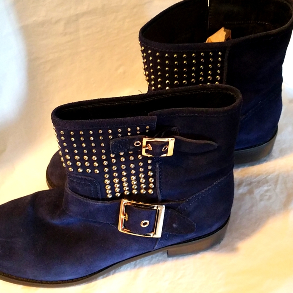 Carlo Pazolini Studded Blue Ankle Boots size 6, excellent condition